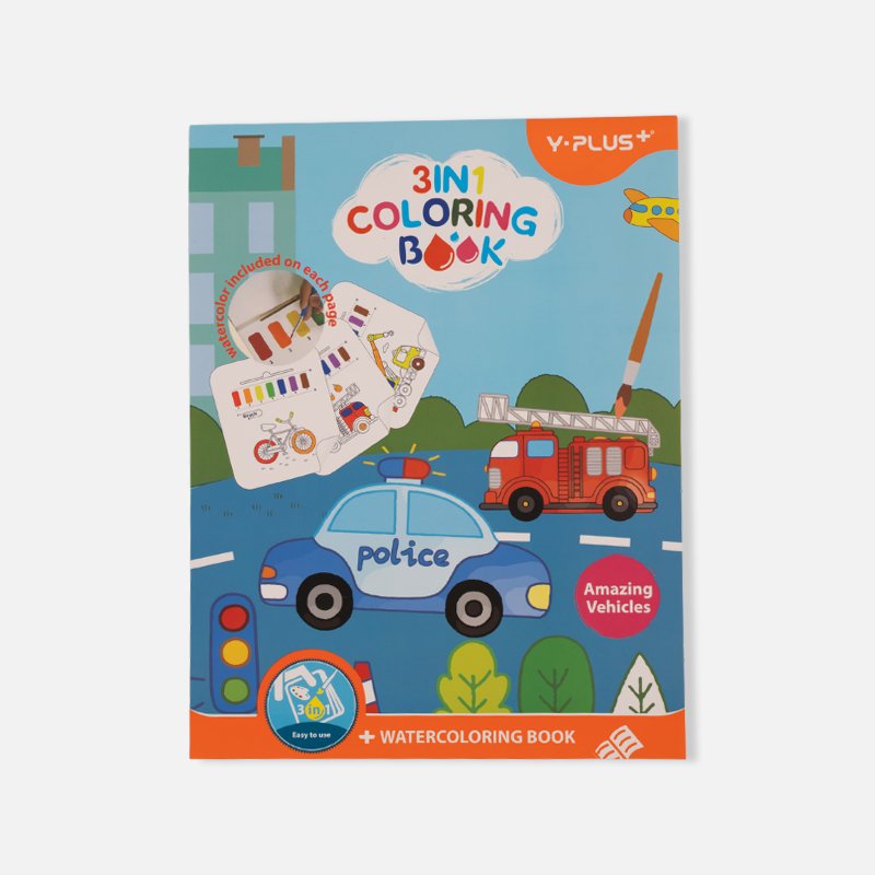 Y-Plus_-Amazing-Vehicles-Water-Colouring-Book-Set_1.jpg Y-Plus+ Water Coloring Book Set - Image 1