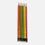 Y-Plus+ Star Neon with eraser 8 mm HB Pencil - 6Pcs - Image 3