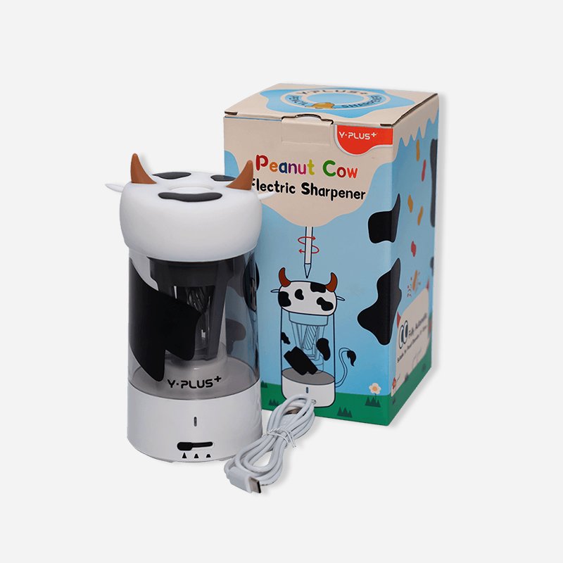 Y-Plus_Peanut-Cow-Electric-Pencil-Sharpener_9.jpg Y-Plus+ Peanut Cow Electric Pencil Sharpener - 1pc - Image 1