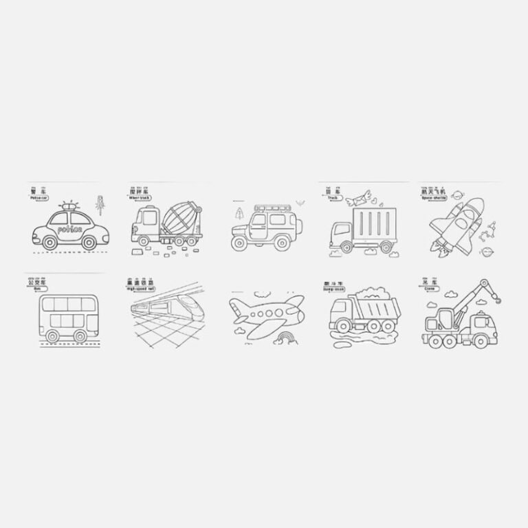 Y-Plus Amazing Small Vehicles Coloring Book