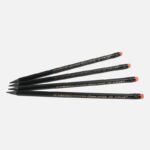 Y-Plus+ Clean Write Black Non Wood Triangle HB Pencil with Eraser - 12pcs Box