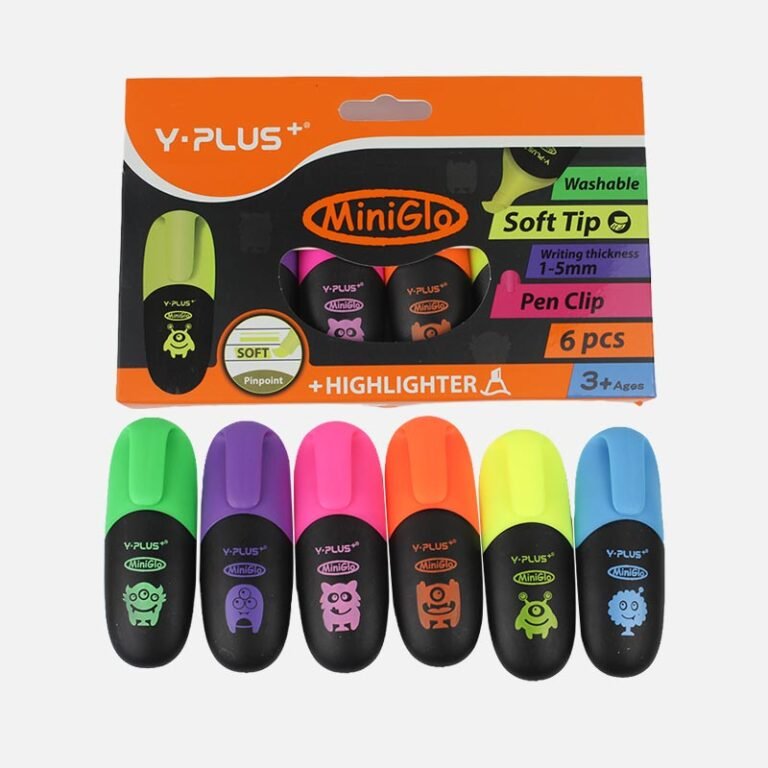 Y-Plus+ MiniGlo Soft Tip Washable Mini Highlighter - 1pcs