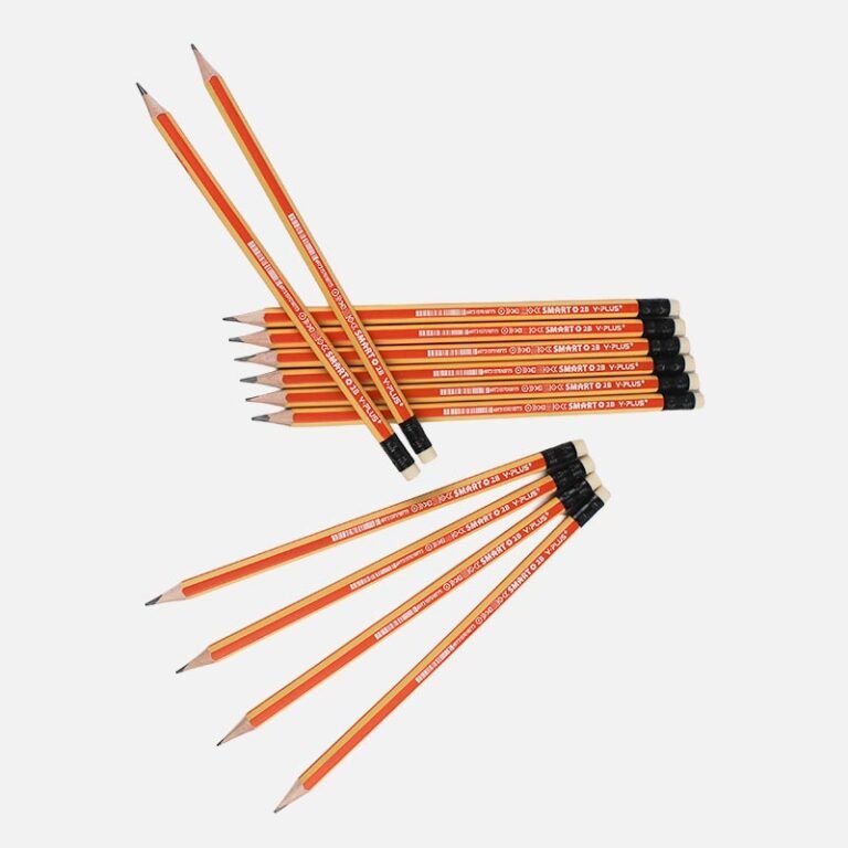 Y-Plus+ Smart Stripe 2B Pencil With Eraser - 12 pcs Box