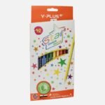 Y-Plus+ STAR Non Toxic 12 Colour Pencil + Sharpener - 12pcs Box
