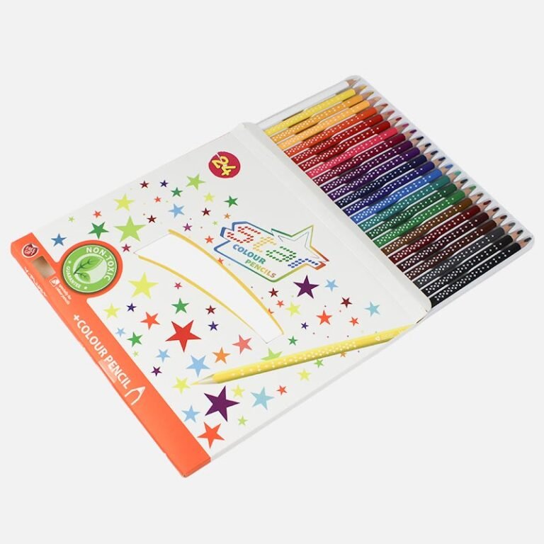 Y-Plus+ STAR Non Toxic 24 Colour Pencil + Sharpener - 24pcs Box